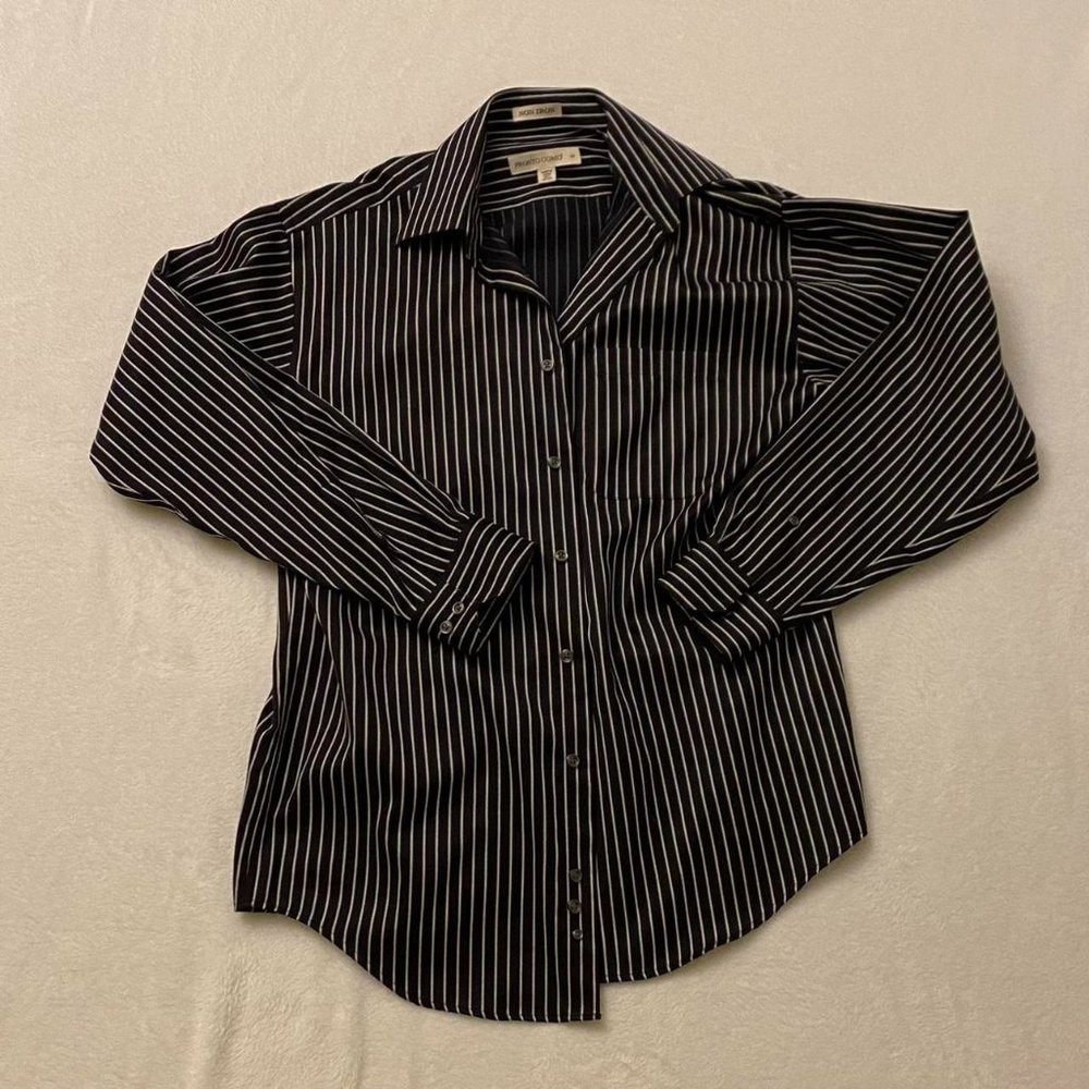 Pronto Uomo Men's Black and White Shirt